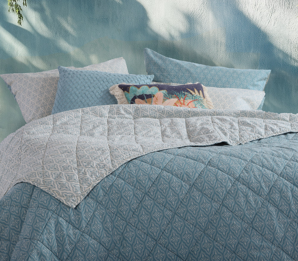 ΚΟΥΒΕΡΛΙ ΥΠΕΡΔΙΠΛΟ 230Χ240 SORENTO BLUE NEF-NEF HOMEWARE