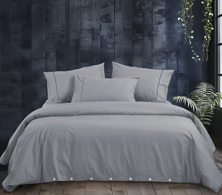 Σετ Παπλωματοθήκη Υπέρδιπλη Γκρι Nau Wave 240X220 Nef-Nef Homeware