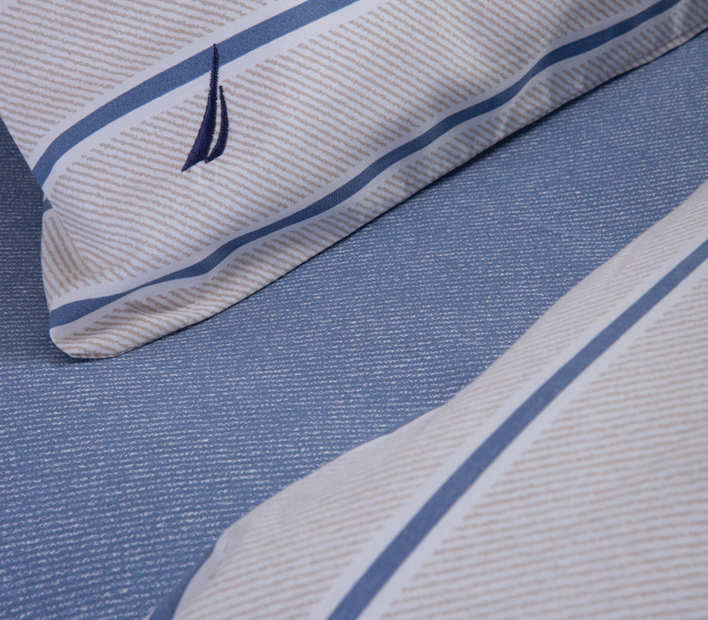 Σετ Σεντόνια  Διπλά Μπλε Nau Ocean 200X270 Nef-Nef Homeware