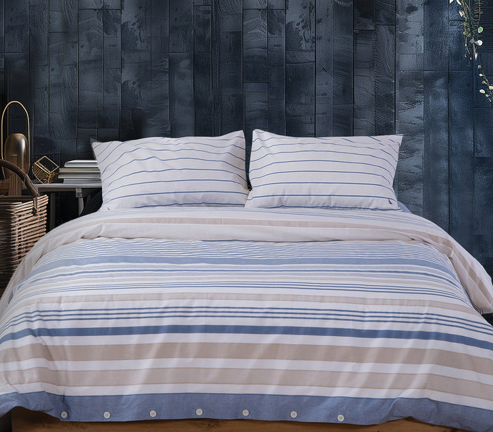 Σετ Παπλωματοθήκη Υπέρδιπλη  Denim Nau Ocean 240X220  Nef-Nef Homeware