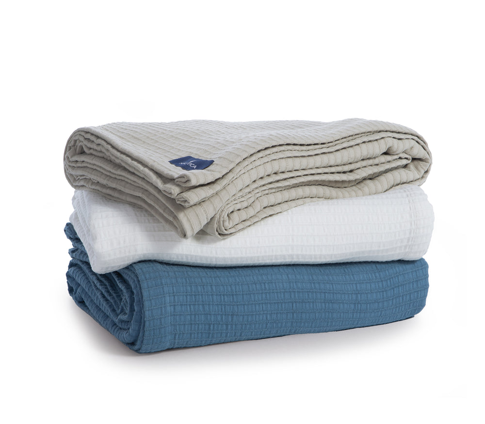 Βαμβακερή Κουβέρτα Πικέ Nau Navy 230X240  Nef-Nef Homeware
