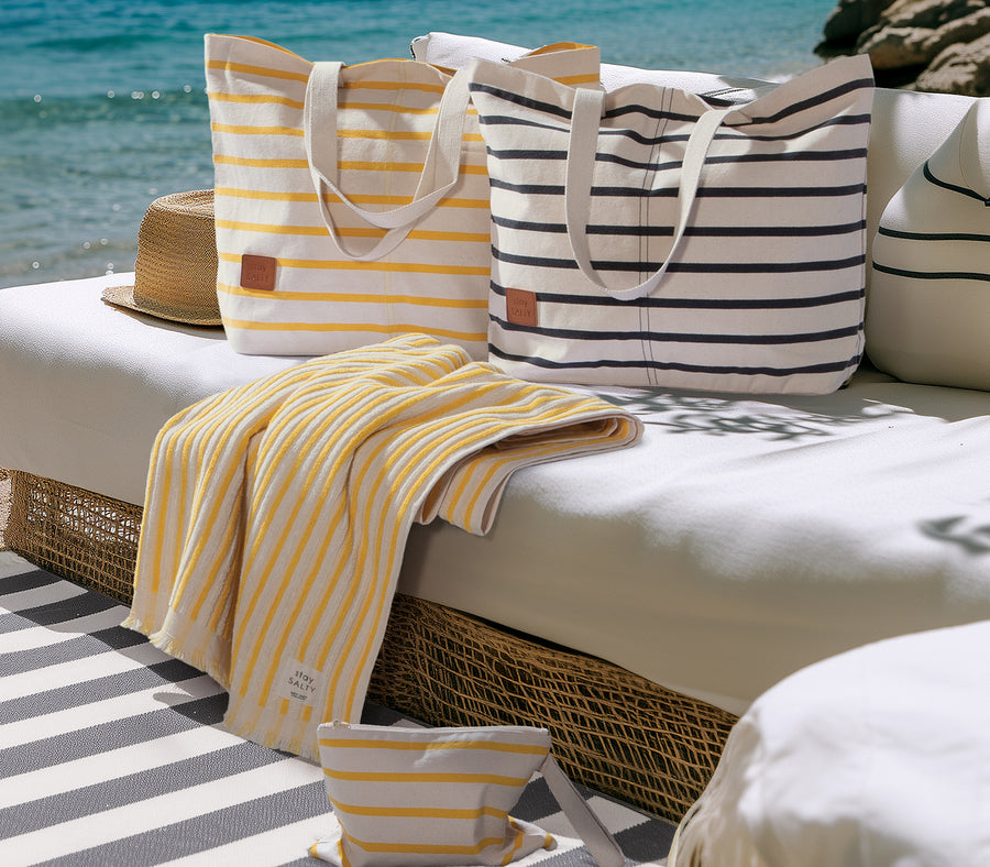 Τσάντα Θαλάσσης Βαμβακερή Elveria 52X38X15 Μαύρο Nef Nef Homeware