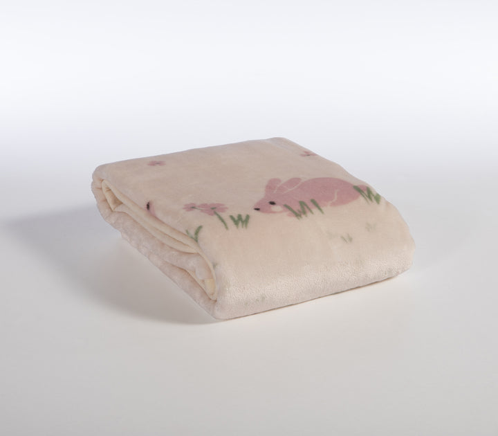 Βρεφική Κουβέρτα Εκρού Αγκαλιάς Country Bunny 75X100 Nef-Nef Homeware