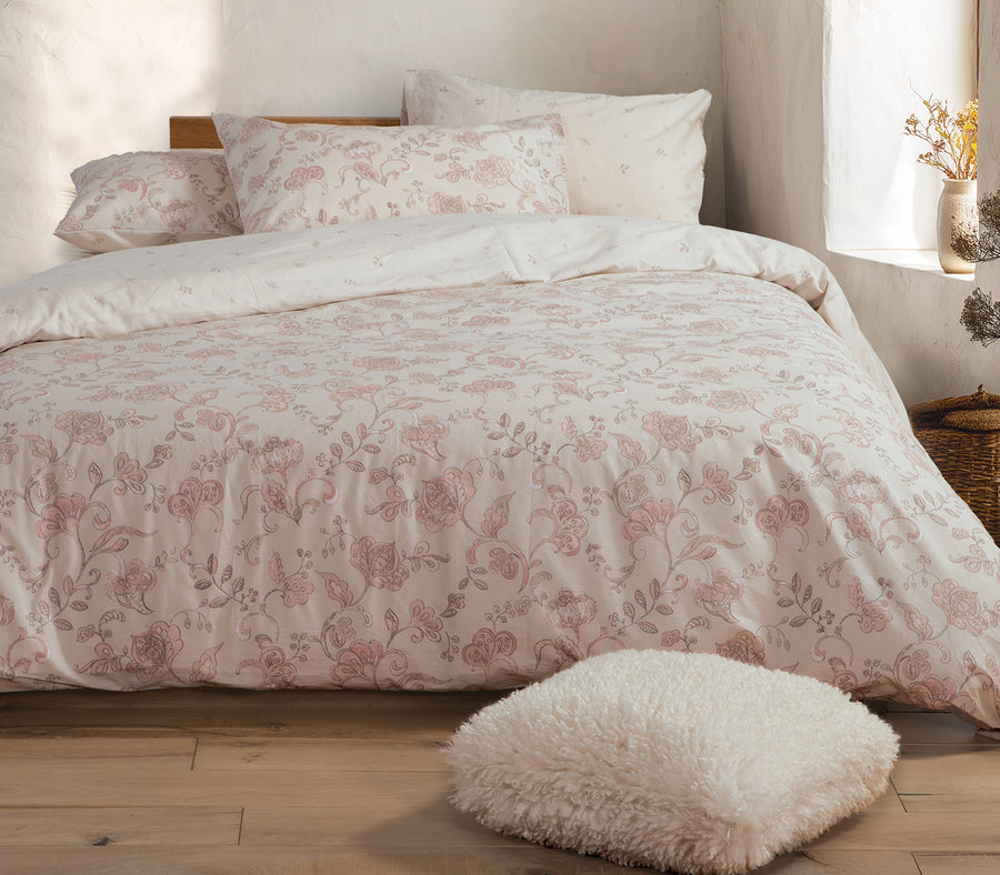 Σετ Σεντόνια Διπλά Ανοιχτό Γκρι Carena 200Χ270 Nef-Nef Homeware