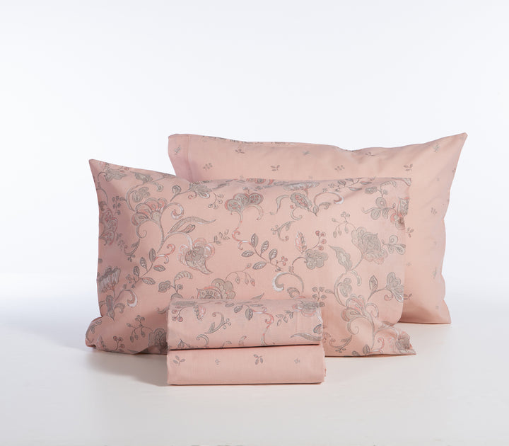 Σετ Σεντόνια Υπέρδιπλα Ροζ Carena 240Χ270 Nef-Nef Homeware