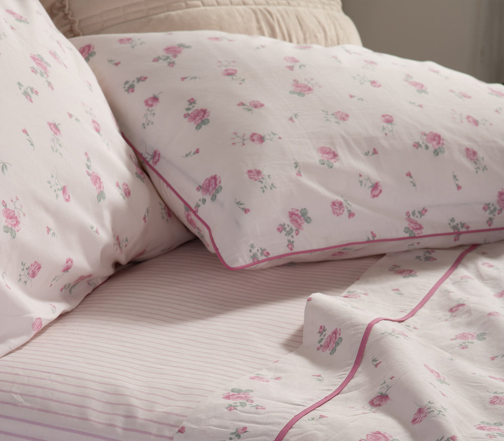 Σετ Σεντόνια Υπέρδιπλα Ροζ Loraley 240Χ270 Nef-Nef Homeware