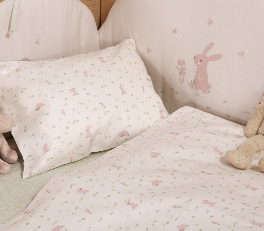 Βρεφική Πάντα Εκρού/Μέντα Κούνιας Country Bunny Nef-Nef Homeware