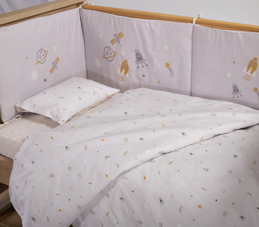 Βρεφική Πάντα Γκρι Κούνιας My Universe Nef-Nef Homeware