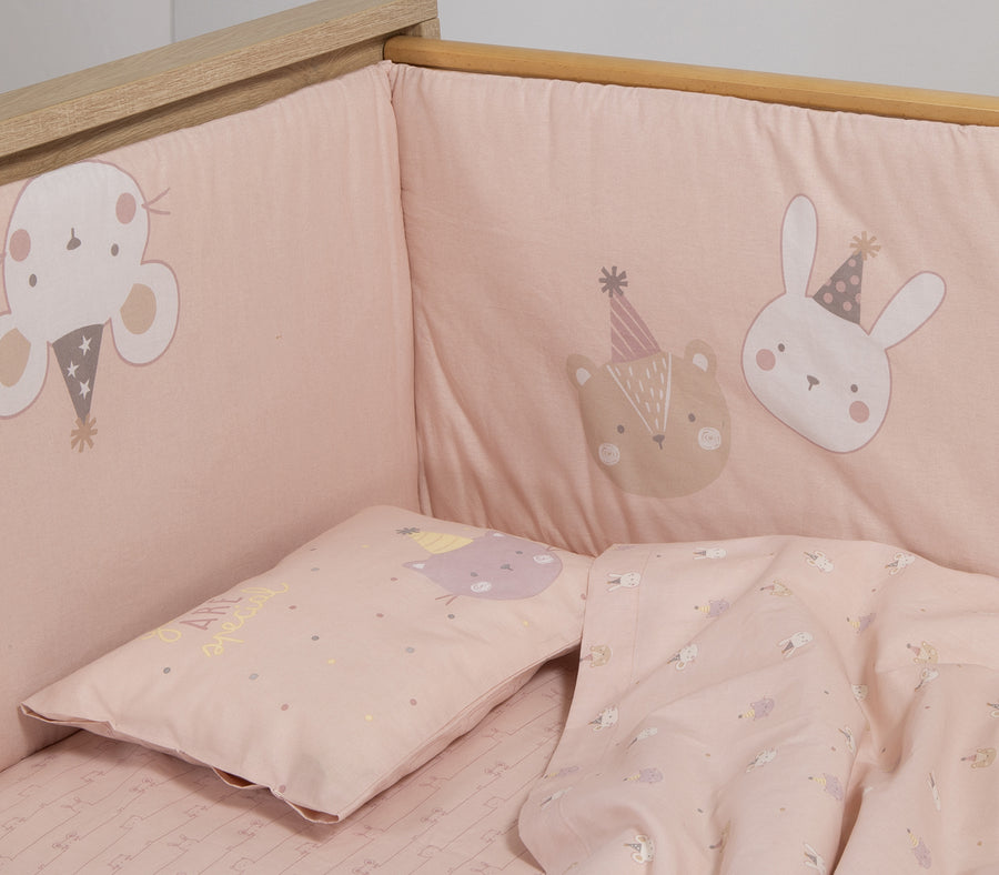 Βρεφική Πάντα Ροζ Κούνιας Special Party Nef-Nef Homeware
