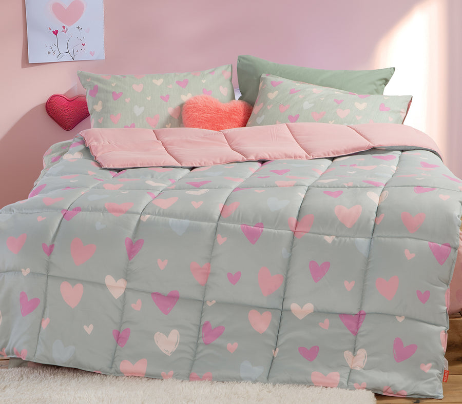 Παιδικό Πάπλωμα Ροζ Hearts Attack Nef-Nef Homeware