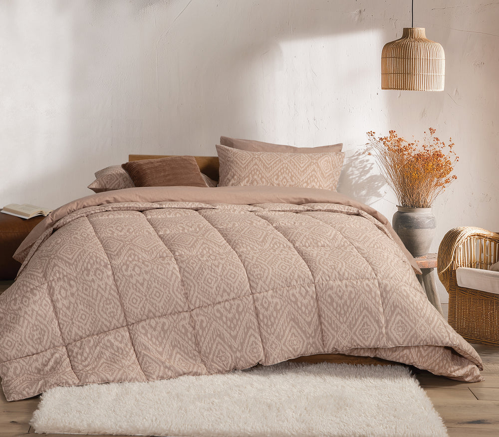Πάπλωμα Υπέρδιπλο Μπεζ Orion 240X220 Nef-Nef Homeware