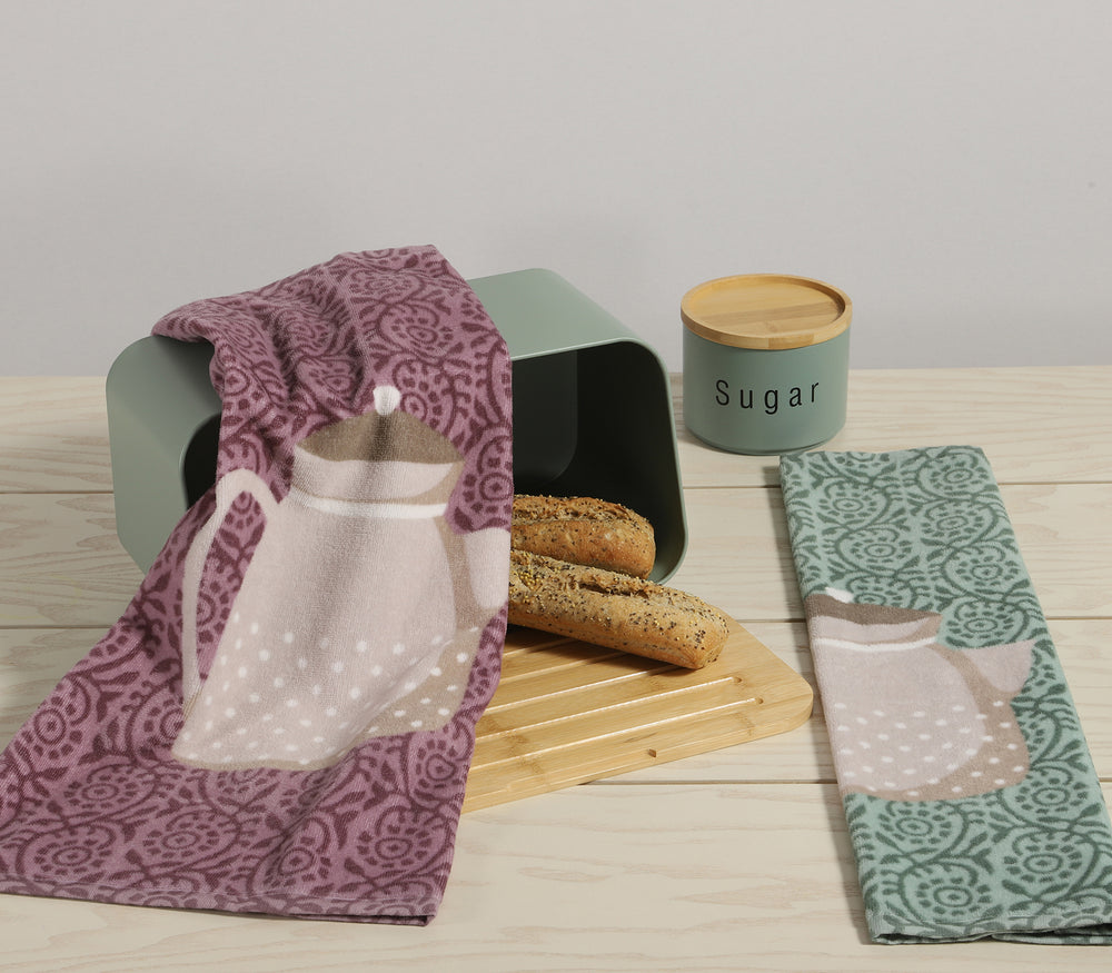 Ποτηρόπανο Μωβ Βαμβακερό Βελουτέ My Teapot Nef-Nef Homeware 40X60