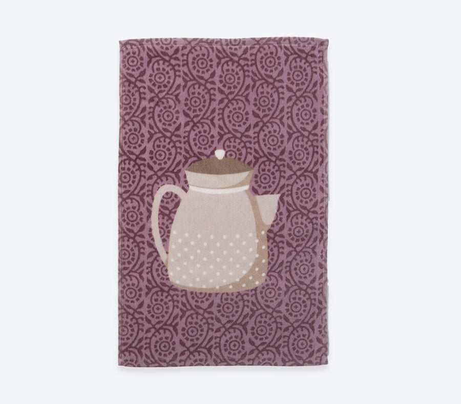 Ποτηρόπανο Μωβ Βαμβακερό Βελουτέ My Teapot Nef-Nef Homeware 40X60