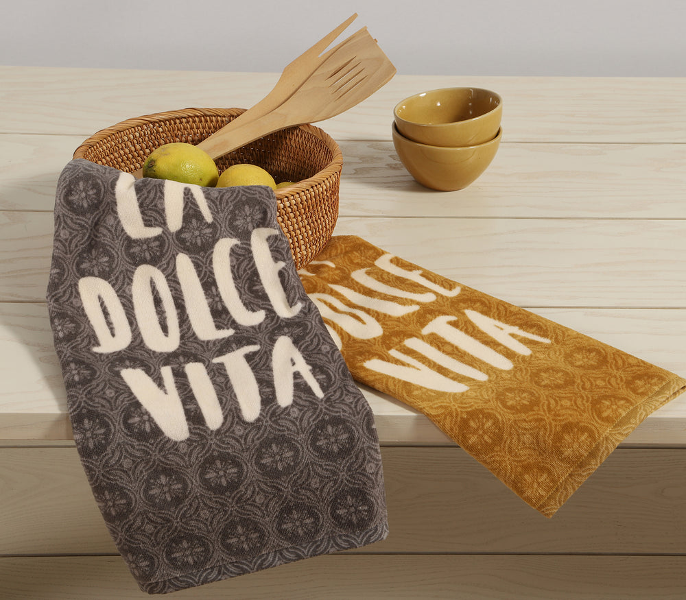 Ποτηρόπανο Γκρι Βαμβακερό Βελουτέ La Dolce Vita Nef-Nef Homeware 40X60