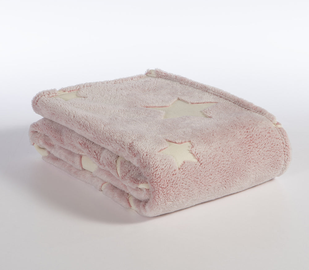Κουβέρτα Πολυεστερική Ροζ Κούνιας Starlight 110X150 Nef-Nef Homeware