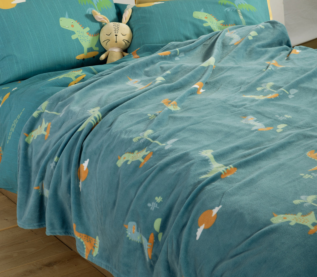 Παιδική Κουβέρτα Πετρόλ Unicorns Style Nef-Nef Homeware