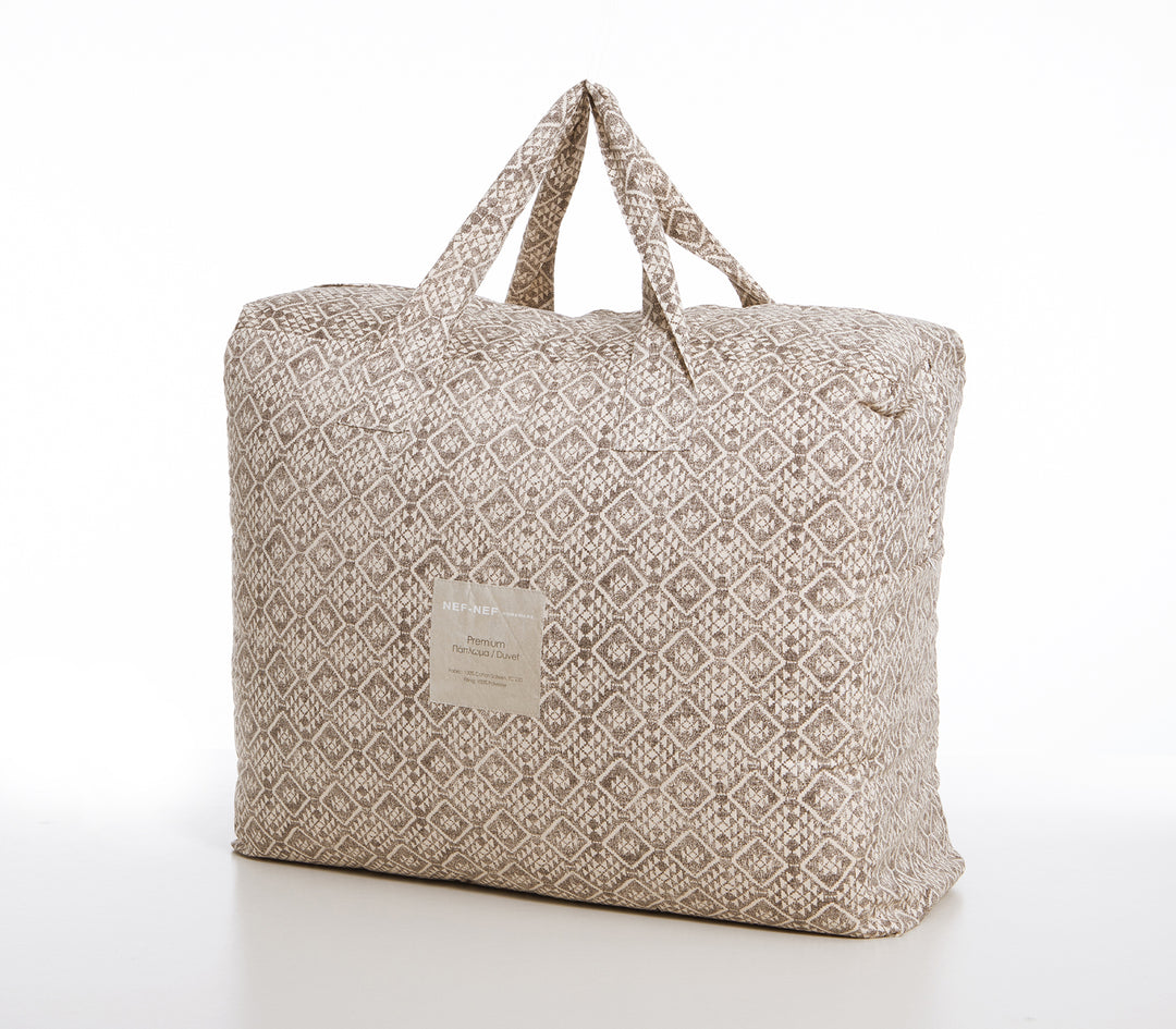 Πάπλωμα Υπέρδιπλο Μπεζ/Γκρι Cardynal 240X230 Nef-Nef Homeware