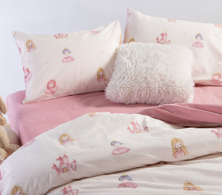 Σετ Παιδικά Σεντόνια Μπεζ Meet Our Princess Nef-Nef Homeware