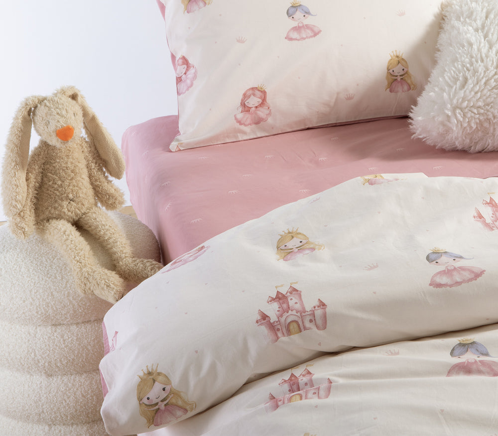 Σετ Παιδικά Σεντόνια Μπεζ Meet Our Princess Nef-Nef Homeware
