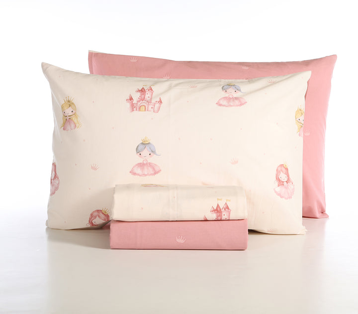 Σετ Παιδικά Σεντόνια Μπεζ Meet Our Princess Nef-Nef Homeware