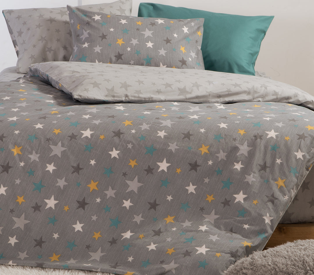 Σετ Παιδική Παπλωματοθήκη Γκρι Stars Above Nef-Nef Homeware