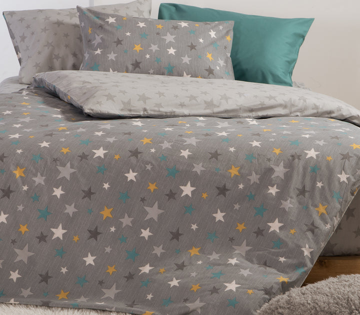 Σετ Παιδική Παπλωματοθήκη Γκρι Stars Above Nef-Nef Homeware