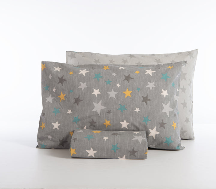 Σετ Παιδική Παπλωματοθήκη Γκρι Stars Above Nef-Nef Homeware