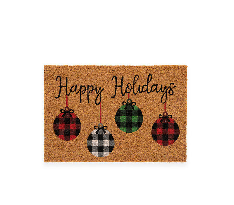 Χριστουγεννιάτικο Ταπέτο Εισόδου Μπεζ Happy Holidays 40X60 Nef-Nef Homeware