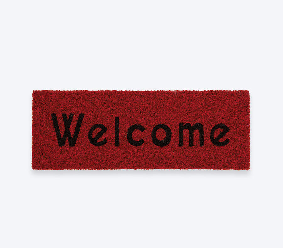 Ταπέτο Εισόδου Κόκκινο "Welcome" από Κοκοφοίνικα 25Χ75 Nef-Nef Homeware