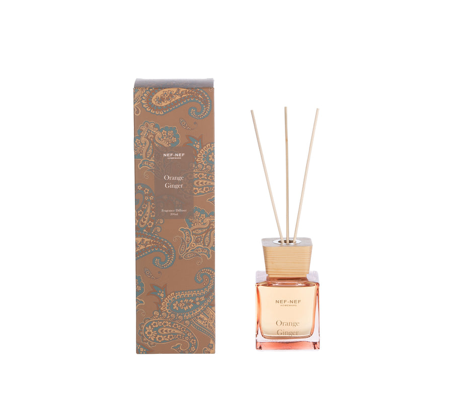 Αρωματικό Χώρου με Στικς Μπορντό Orange Ginger Nef-Nef Homeware