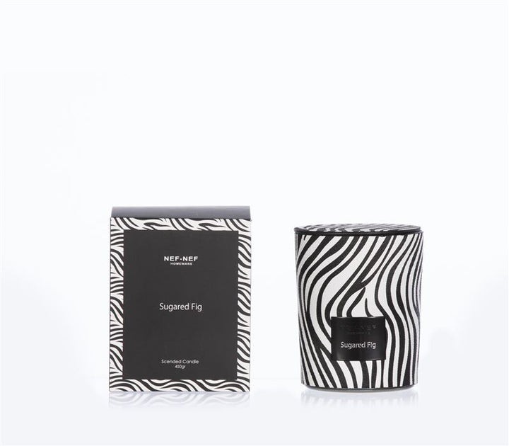 Αρωματικό Κερί Ασπρόμαυρο Sugared Fig Nef-Nef Homeware