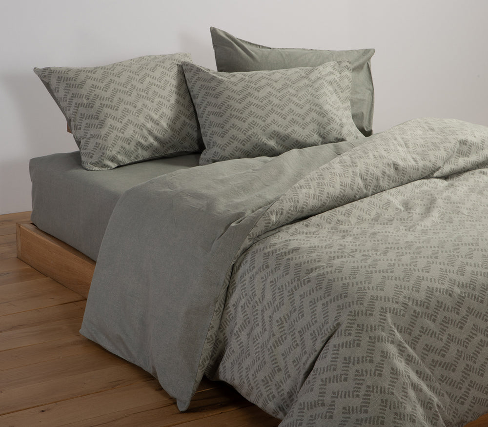 Σετ Παπλωματοθήκη Μονή Πράσινη Otrando 160Χ230 Nef-Nef Homeware