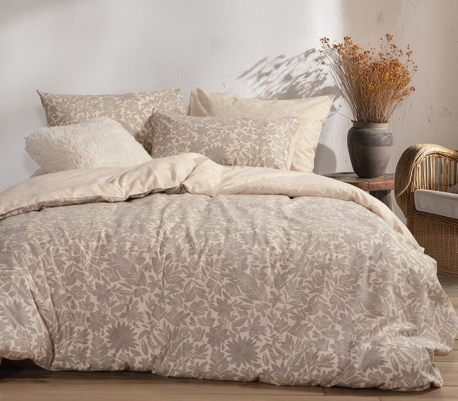 Σετ Παπλωματοθήκη Υπέρδιπλη Γκρι Issual 240Χ230 Nef-Nef Homeware