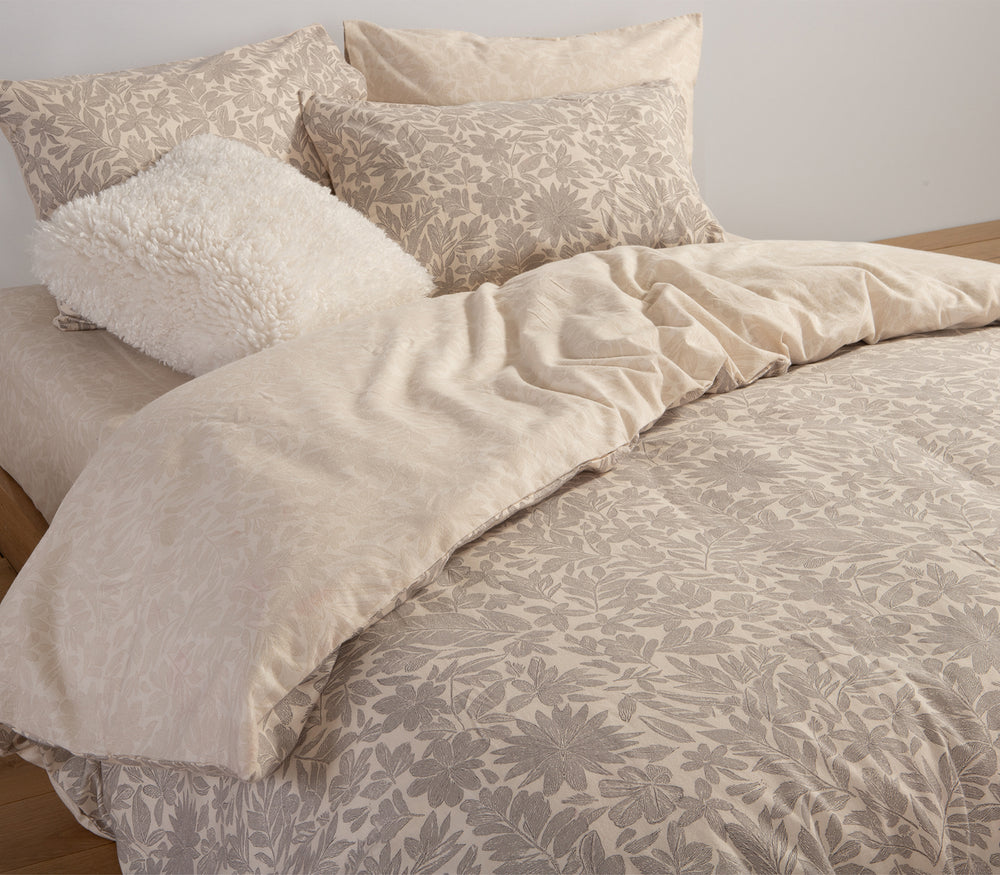 Σετ Παπλωματοθήκη Υπέρδιπλη Γκρι Issual 240Χ230 Nef-Nef Homeware