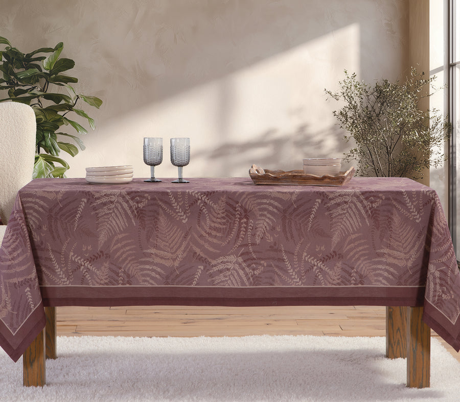 Τραπεζομάντηλο Μπορντό Βαμβακερό Fern 140X180 Nef-Nef Homeware