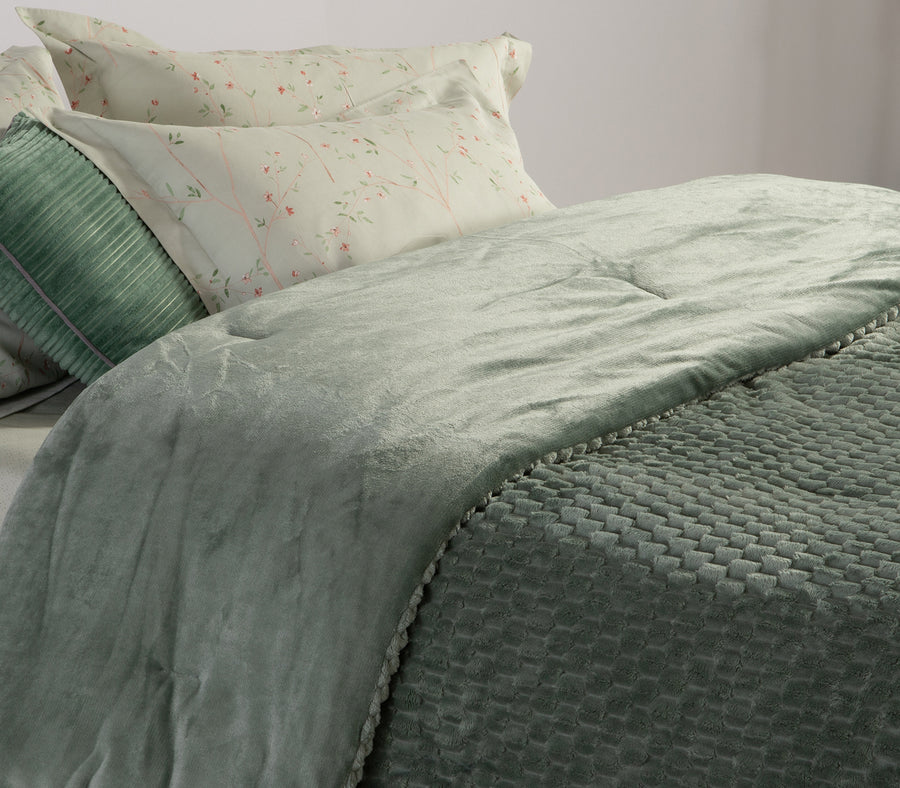 Κουβερτοπάπλωμα Διπλό Πράσινο Lernia 240X220 Nef-Nef Homeware
