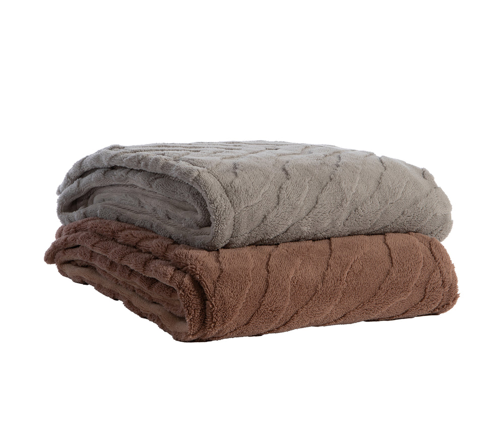 Κουβέρτα Καναπέ Γκρι Sherpa Berien 130X180 Nef-Nef Homeware