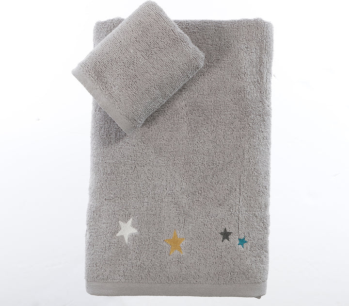 Παιδικές Πετσέτες Γκρι Σετ 2τμχ Stars Above Nef-Nef Homeware