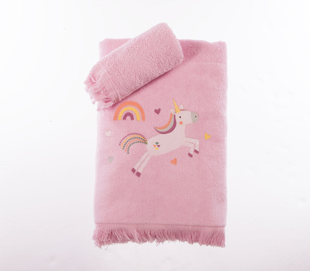 Παιδικές Πετσέτες Ροζ Σετ 2τμχ Hearts Attack Nef-Nef Homeware