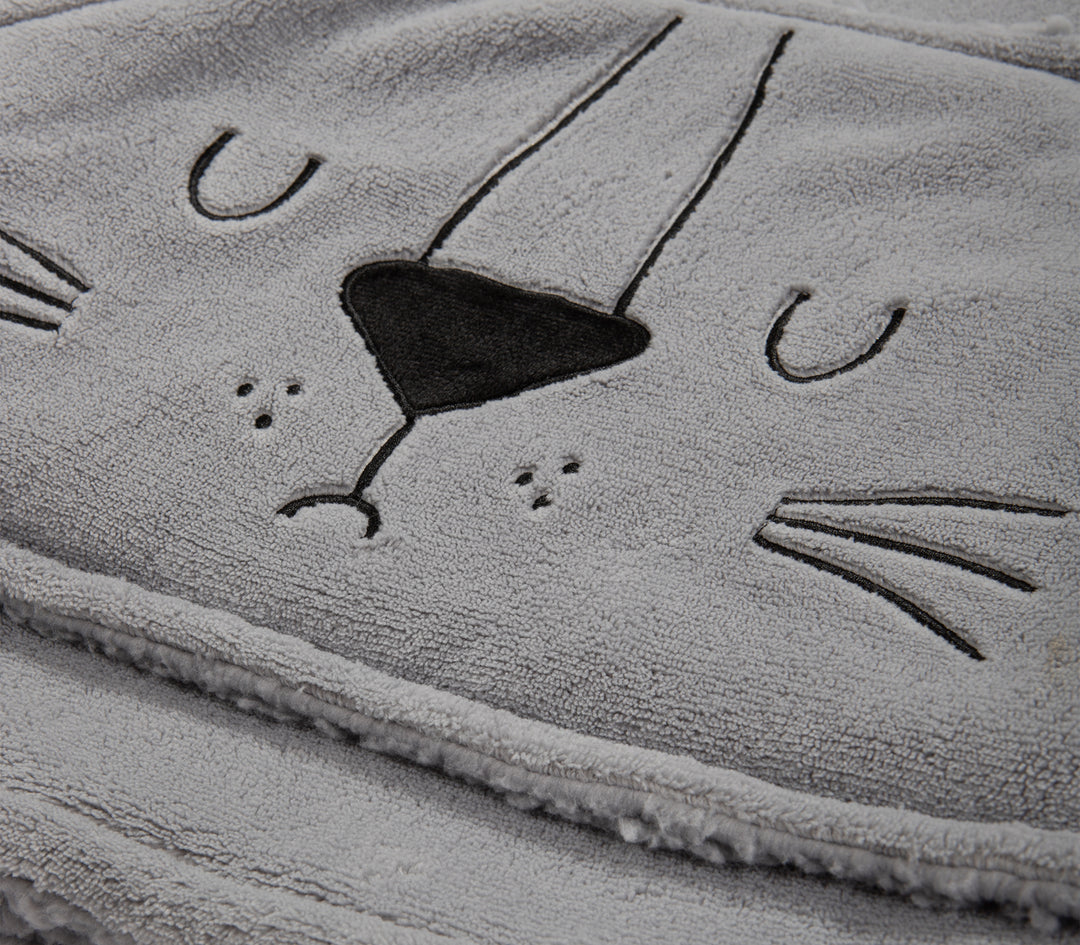 Παιδική Fleece Ρόμπα-Πόντσο Γκρι Sleeping Lion Nef-Nef Homeware