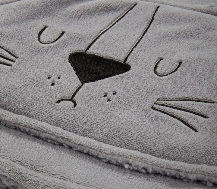 Παιδική Fleece Ρόμπα-Πόντσο Γκρι Sleeping Lion Nef-Nef Homeware
