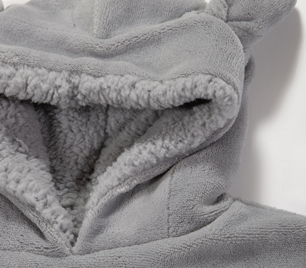 Παιδική Fleece Ρόμπα-Πόντσο Γκρι Sleeping Lion Nef-Nef Homeware