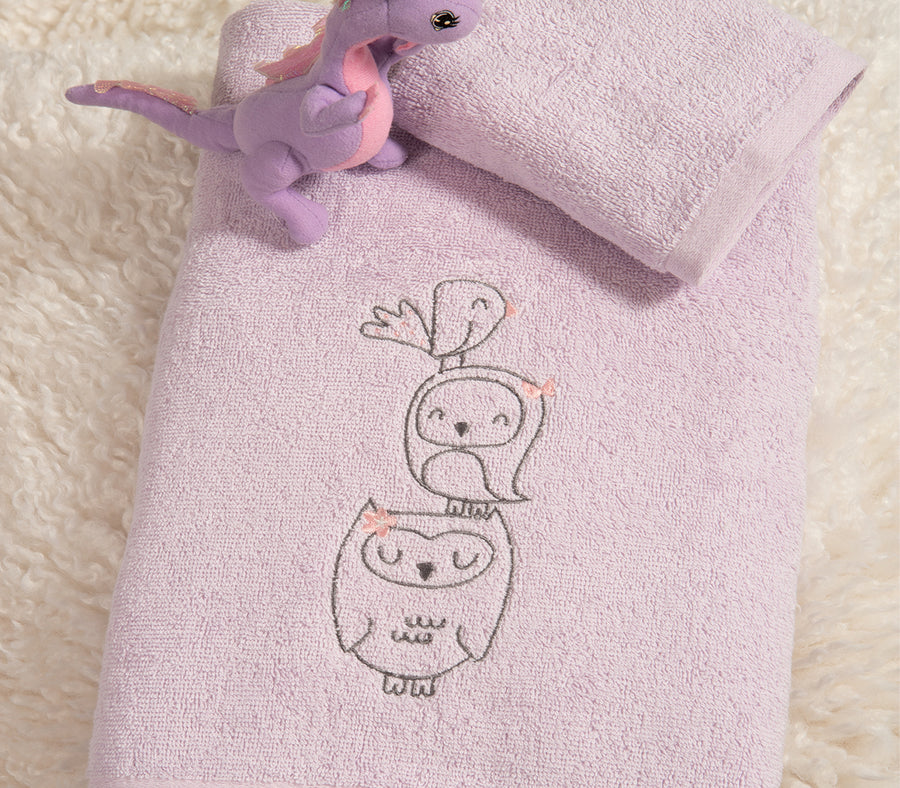 Βρεφικές Πετσέτες Λιλά Σετ 2τμχ Best Friends Nef-Nef Homeware