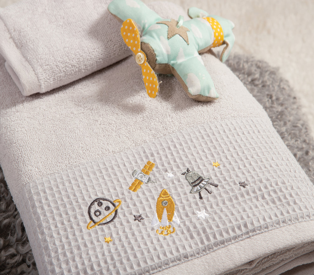 Βρεφικές Πετσέτες Γκρι Σετ 2τμχ My Universe Nef-Nef Homeware