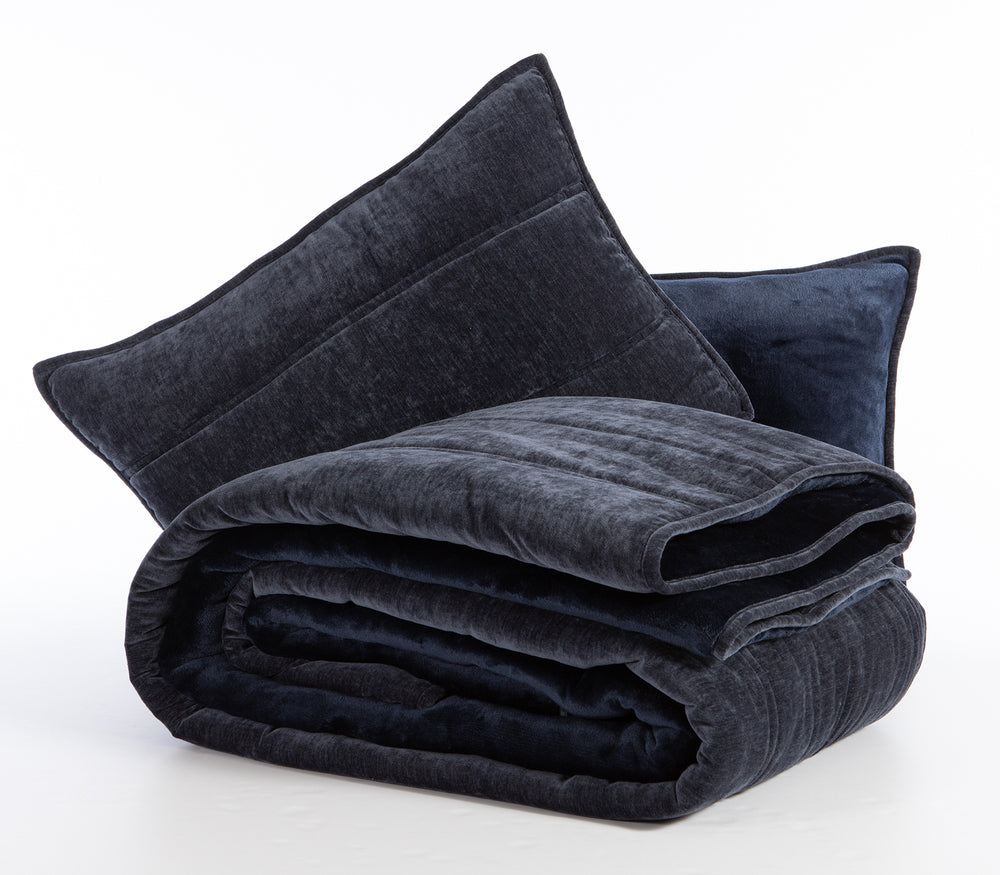 Κουβερτοπάπλωμα Διπλό Μπλε/Μαύρο Vania 240X220 Nef-Nef Homeware