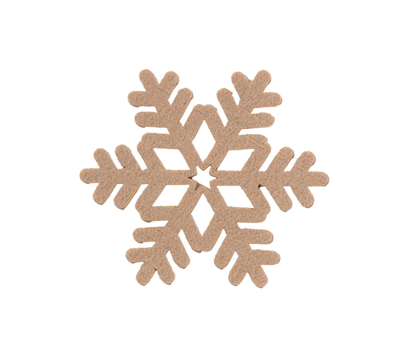 Χριστουγεννάτικο Σουβέρ Μπεζ Snow Felt 4τμχ Nef-Nef Homeware