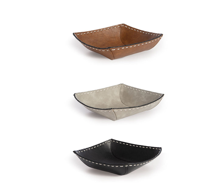 Καλάθι Γκρι από Τεχνητό Δέρμα Lethal 20X20X7 Nef-Nef Homeware