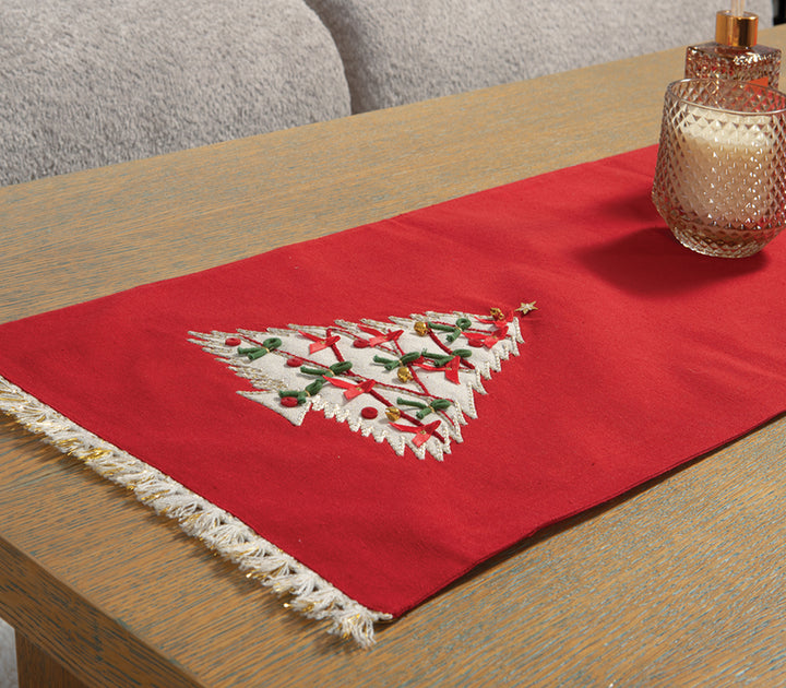 Χριστουγεννιάτικη Τραβέρσα Κόκκινη Christmas Deco 33X150 Nef-Nef Homeware
