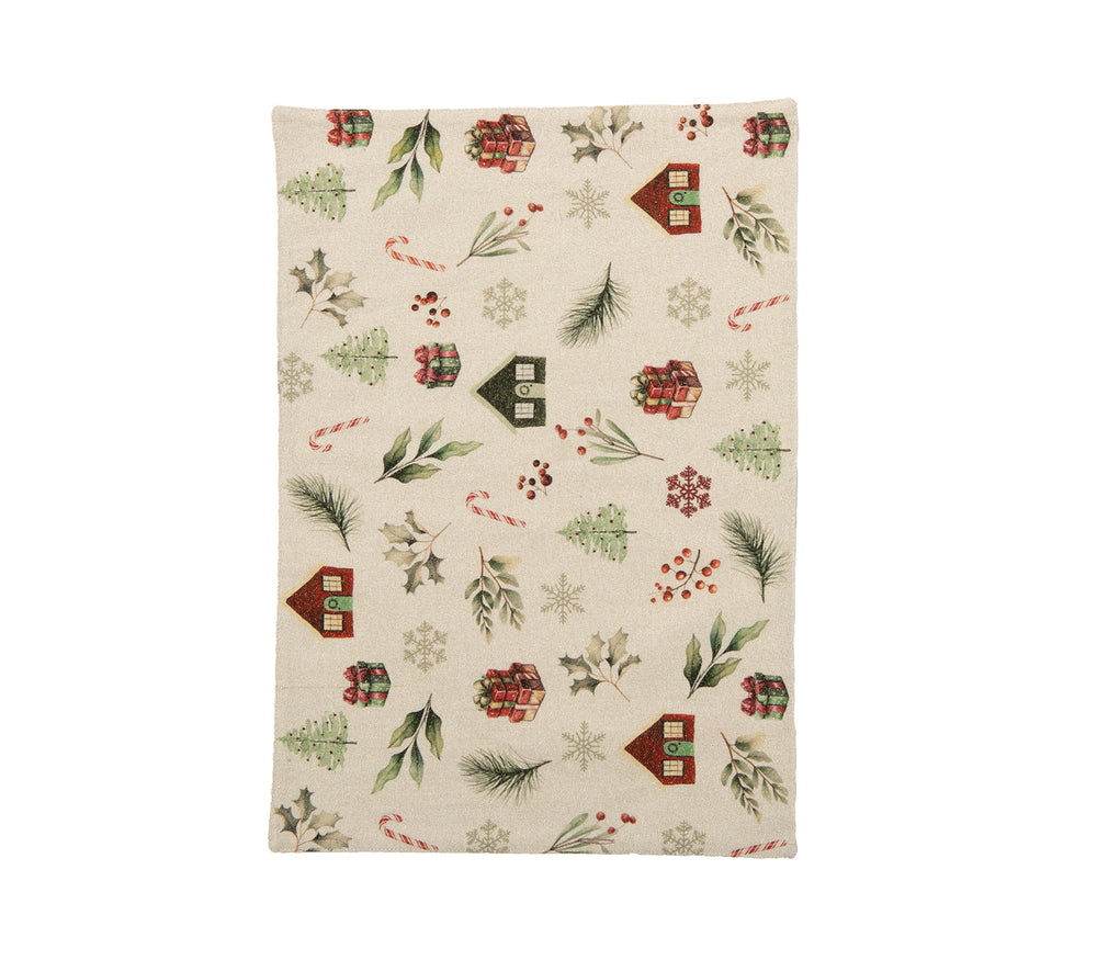 Χριστουγεννιάτικα Σουπλά Εκρού White Christmas Nef-Nef Homeware