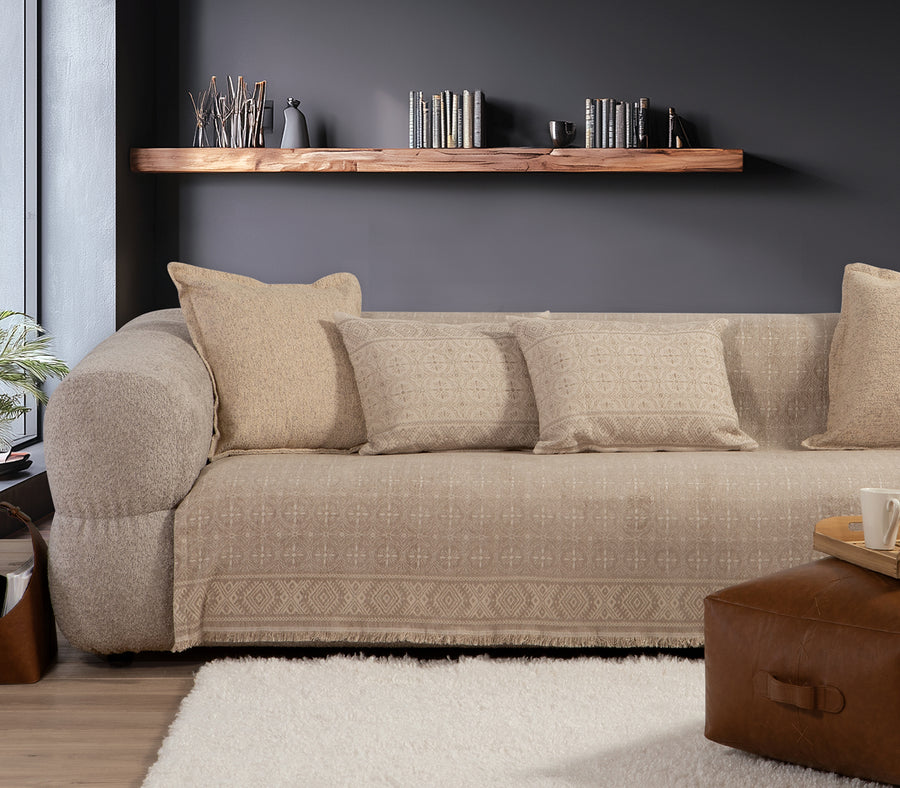 Ριχτάρι Διθέσιου Καναπέ Μπεζ Jeneria 170Χ250 Nef-Nef Homeware